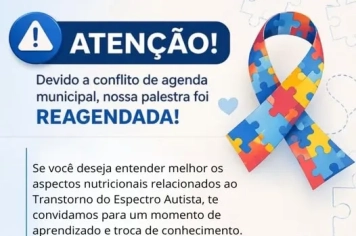 PALESTRA SOBRE TEA É REAGENDADA