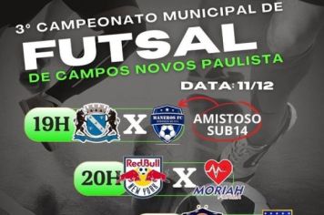 3º Campeonato Municipal de Futsal de Campos Novos Paulista 