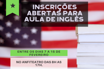 INSCRIÇÕES PARA AULA DE INGLÊS