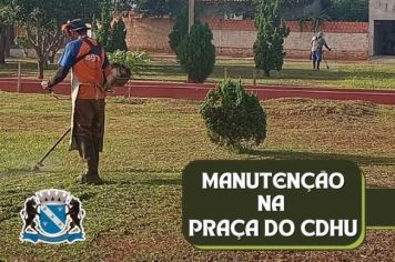 Manuntenção na Praça do CDHU