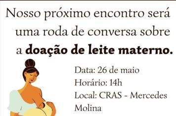 Roda de Conversa sobre a doação do leite materno.