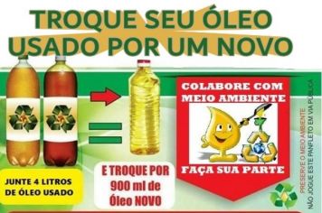 COLETA DE OLEO USADO E TROCA POR OLEO NOVO