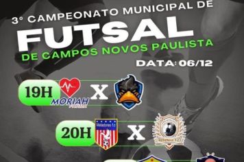 3º Campeonato Municipal de Futsal de Campos Novos Paulista 