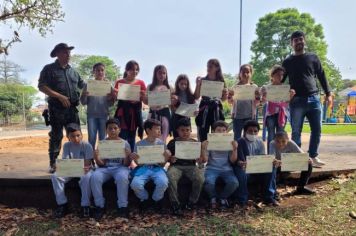 PROGRAMA AMBIENTAL NATUREZA VIVA, REALIZADO PELA POLÍCIA MILITAR AMBIENTAL DE ASSIS/SP FINALIZA EM CAMPOS NOVOS PAULISTA.