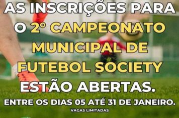 2º  Campeonato municipal de futebol society 