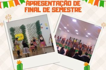 Apresentação de encerramento de semestre dos cursos oferecidos pelo CRAS