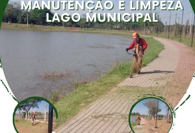 Manutenção e limpeza do Lago Municipal