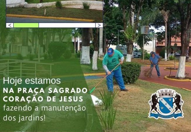 Limpeza da Praça Sagrado Coração de Jesus