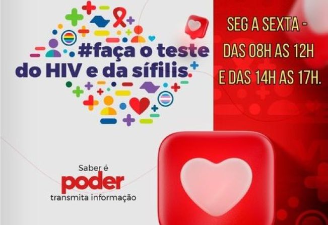 Testes Rápidos de HIV, sífilis, hepatite B e C; 