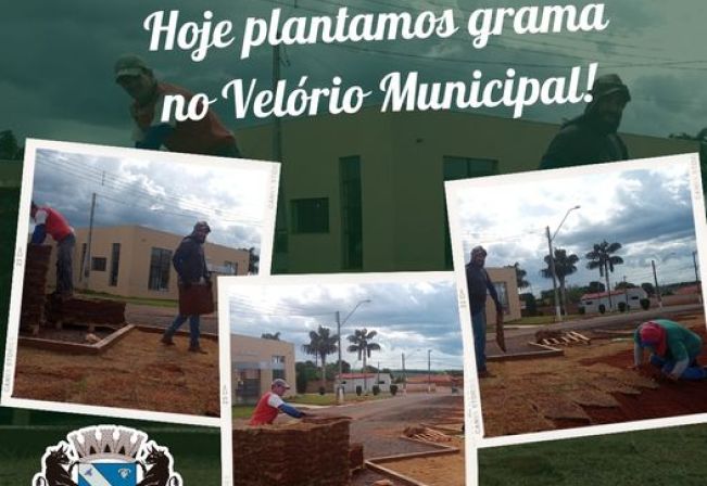 Plantação de Grama no Velório Municípal 