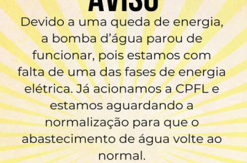 Abastecimento de Água Interrompido