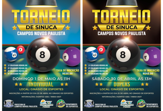 TORNEIO DE SINUCA 