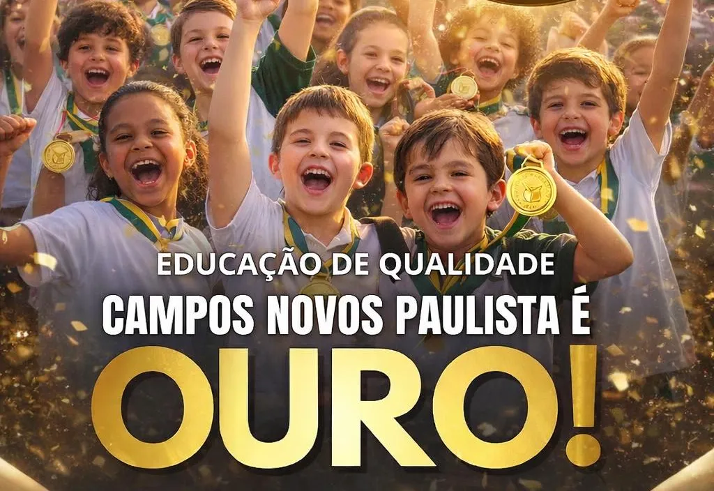 Educação de Campos Novos Paulista é Selo Ouro pelo Segundo Ano Consecutivo